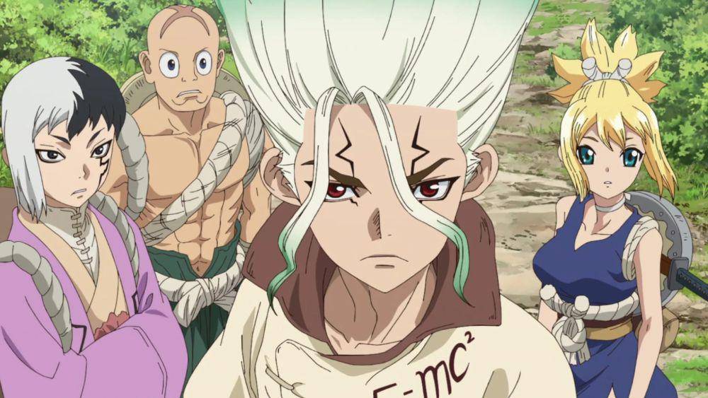 Gen, Soyuz, Senku, dan Kohaku. (dok. TMS Entertainment/Dr. Stone: New World)