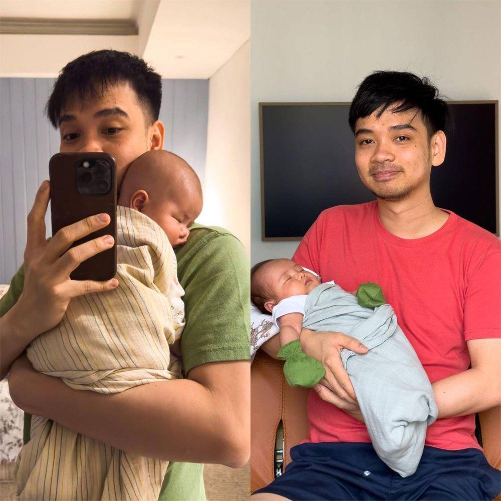 9 Potret Gaya David GadgetIn Momong Anak, Malah Banjir Komentar Kocak!