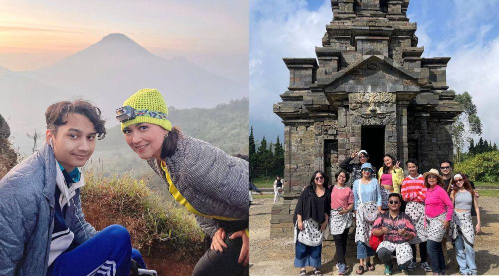 7 Potret Keluarga Ira Wibowo Liburan ke Dieng, Solid!