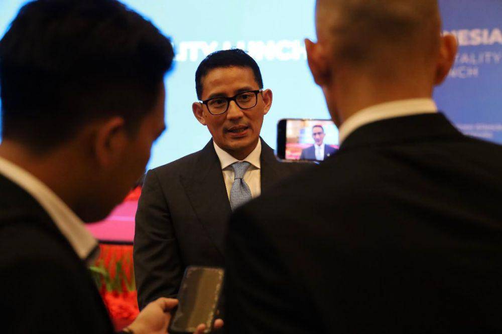 Menparekraf Sandiaga Salahuddin Uno usai mengikuti 55th Meeting of the UNWTO Commission for East Asia and The Pacific (CAP) di Sokha Residence, Phnom Penh, Kamboja, Jumat (15/6/2023). (dok. Kemenparekraf)