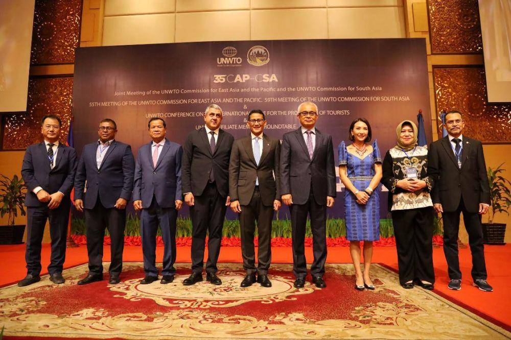Perwakilan Indonesia di 55th Meeting of the UNWTO Commission for East Asia and The Pacific (CAP) di Sokha Residence, Phnom Penh, Kamboja, Jumat (15/6/2023). (dok. Kemenparekraf)