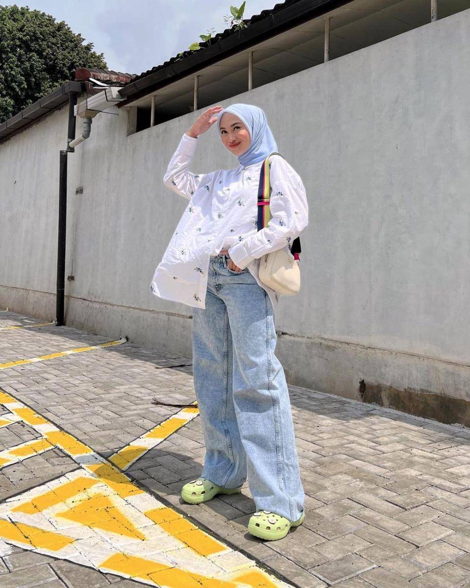 outfit hijab daily ala Indah Nada Puspita (instagram.com/indahnadapuspita)