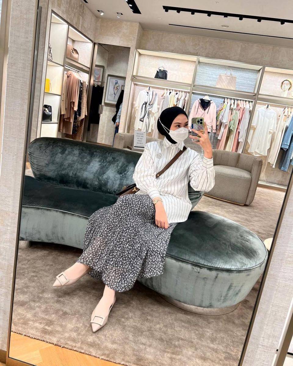 outfit hijab daily ala Indah Nada Puspita (instagram.com/indahnadapuspita)