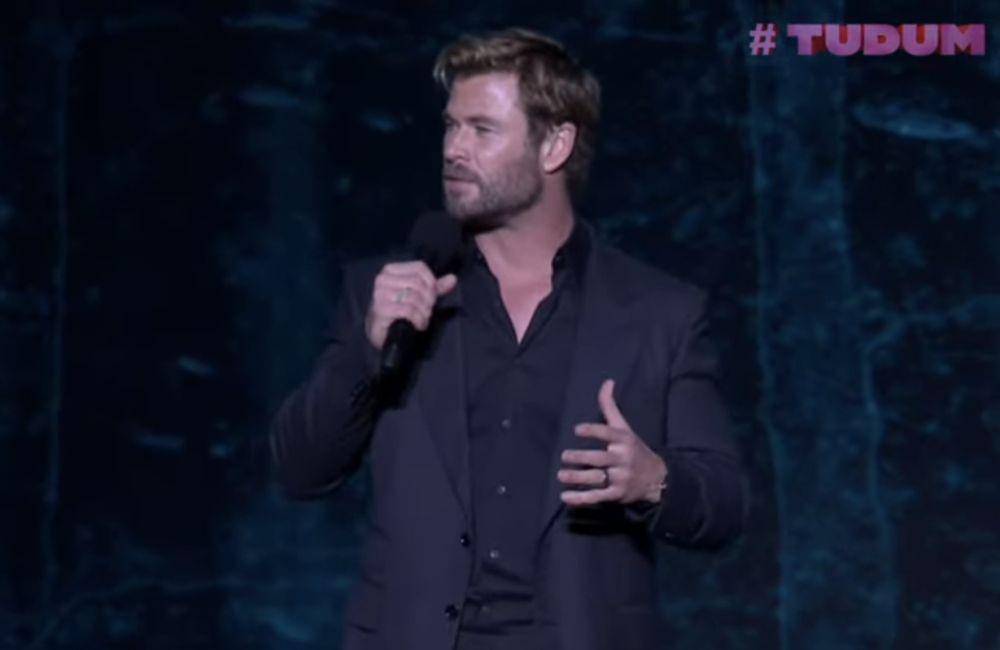 Christ Hemsworth membuka TUDUM Netflik di Sao Paulo, Brasil. (Dok. YouTube Netflix)