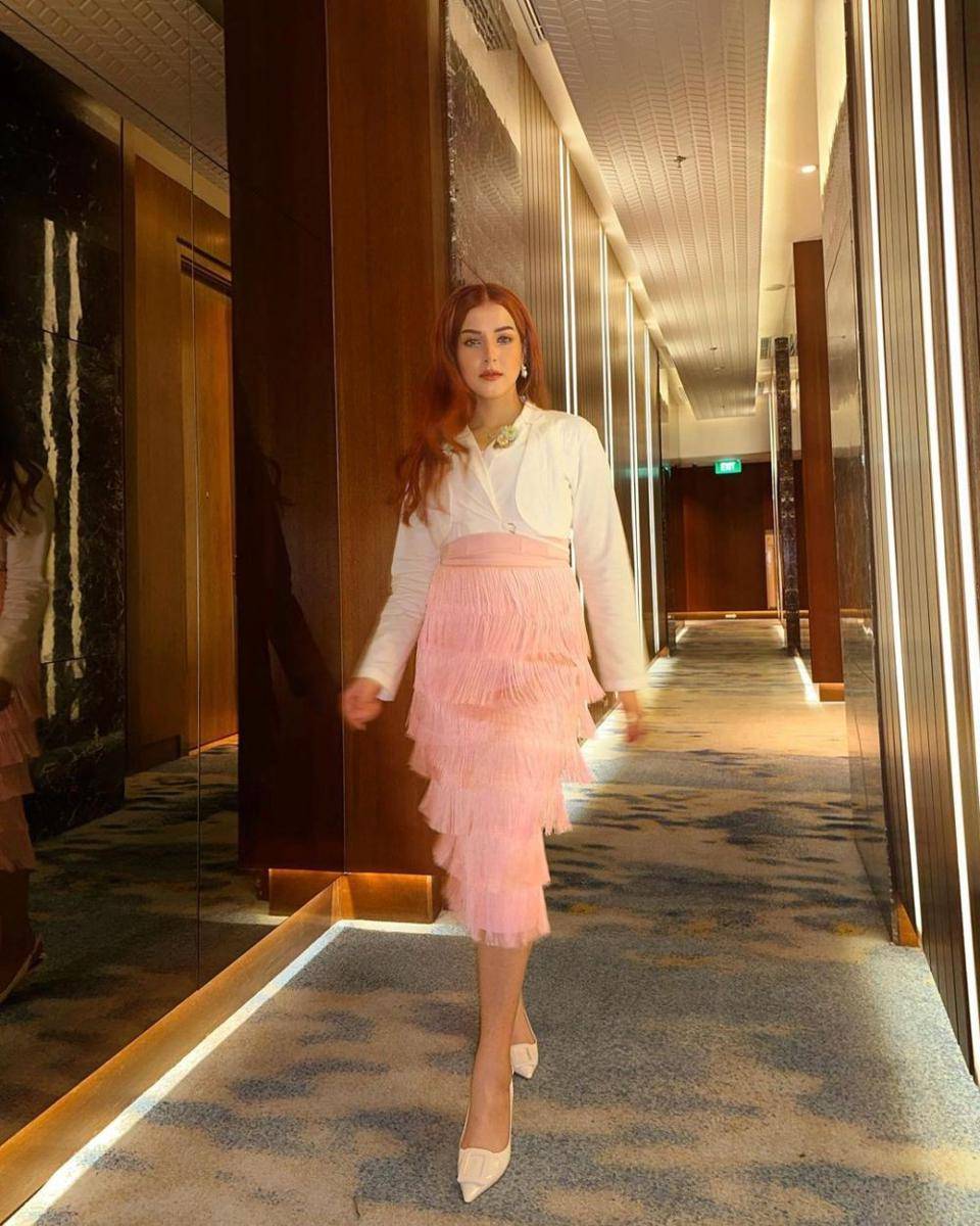 OOTD rambut merah ala Tasya Farasya (instagram.com/tasyafarasya)