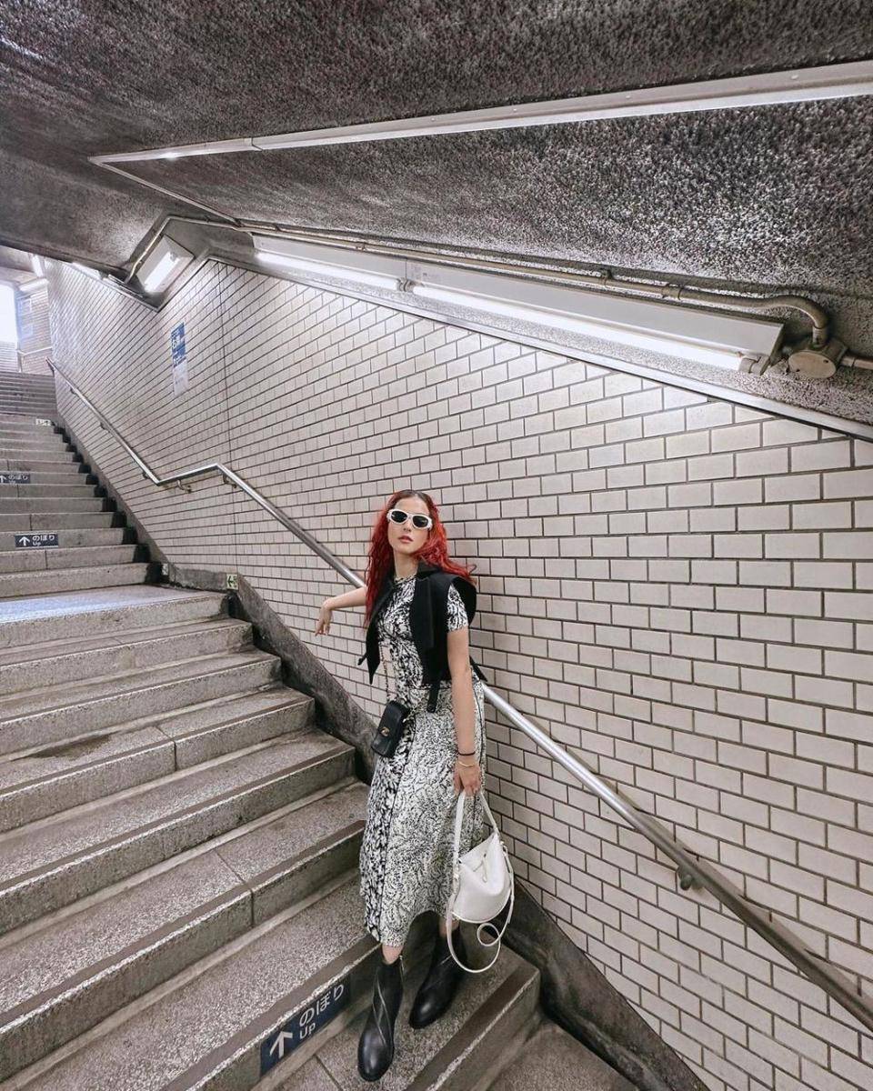 OOTD rambut merah ala Tasya Farasya (instagram.com/tasyafarasya)
