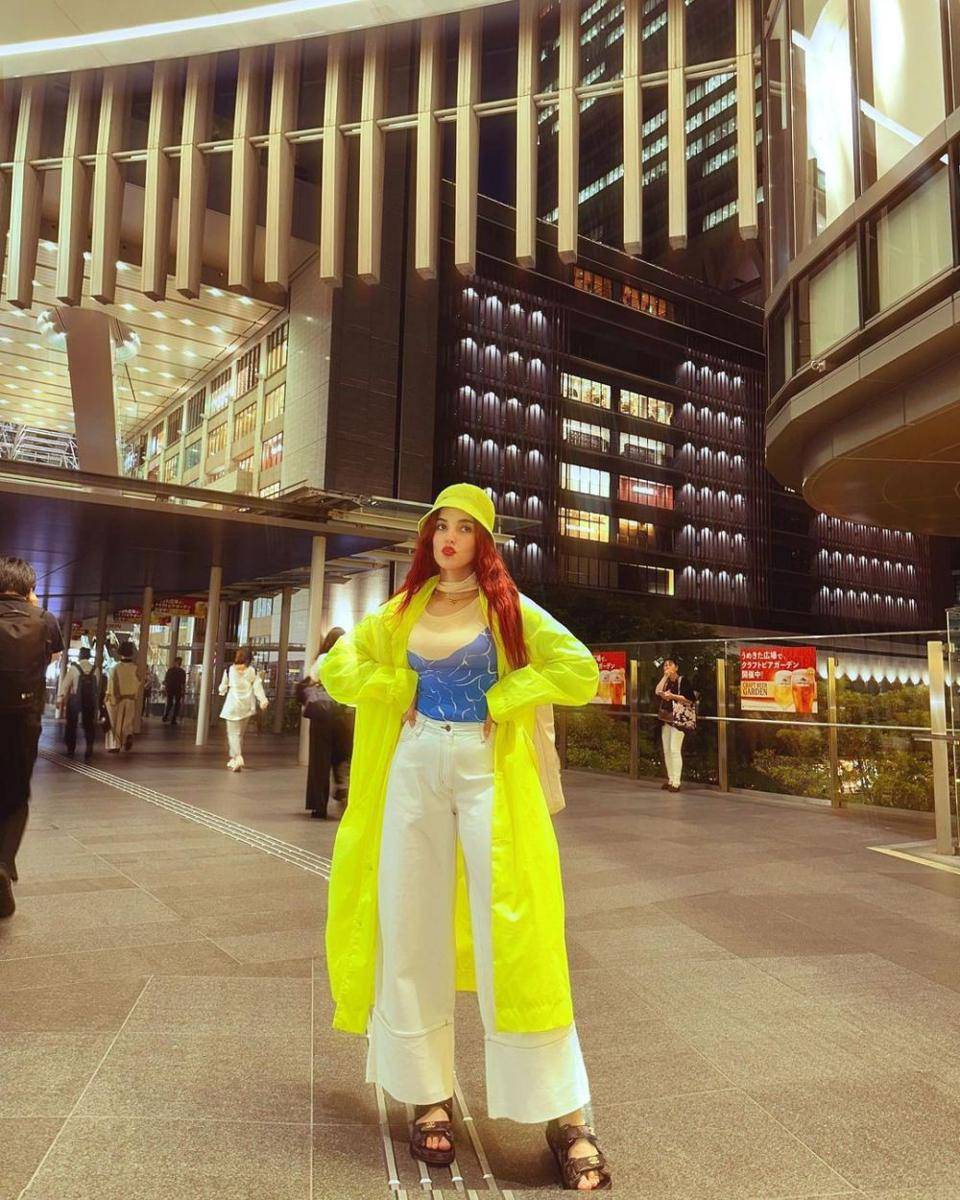 OOTD rambut merah ala Tasya Farasya (instagram.com/tasyafarasya)