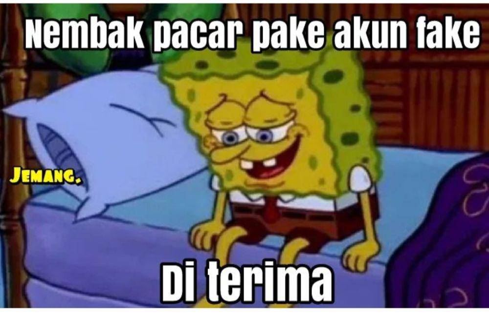 meme melamun saat bangun tidur (instagram.com/jemang.meme.shitposting)