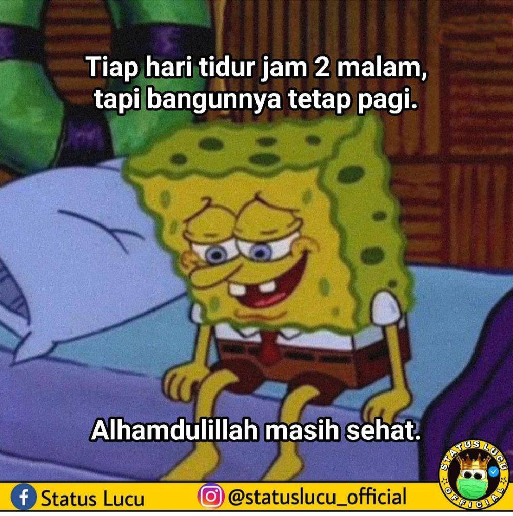 meme melamun saat bangun tidur (instagram.com/statuslucu_official)