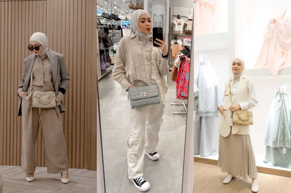 9 Ide Outfit Hijab Bernuansa Earth Tone ala Richa Iskak, Fashionable!