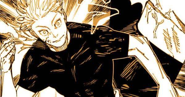 Gojo menyembuhkan lehernya dengan kutukan pembalik ( Dok. Mangaplus / Jujutsu Kaisen )