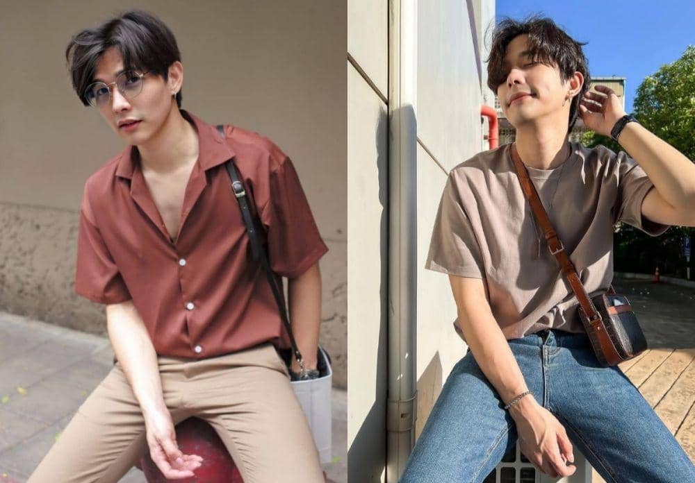 8 Inspirasi Outfit Minimalis Serba Polos ala Lee Thanat, Style Kalem!