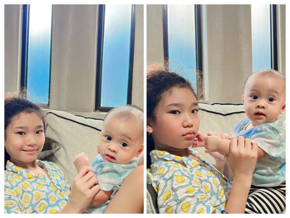 Ini 8 Potret Bilqis, Anak Ayu Ting Ting Saat Momong Bayi Sepupu!