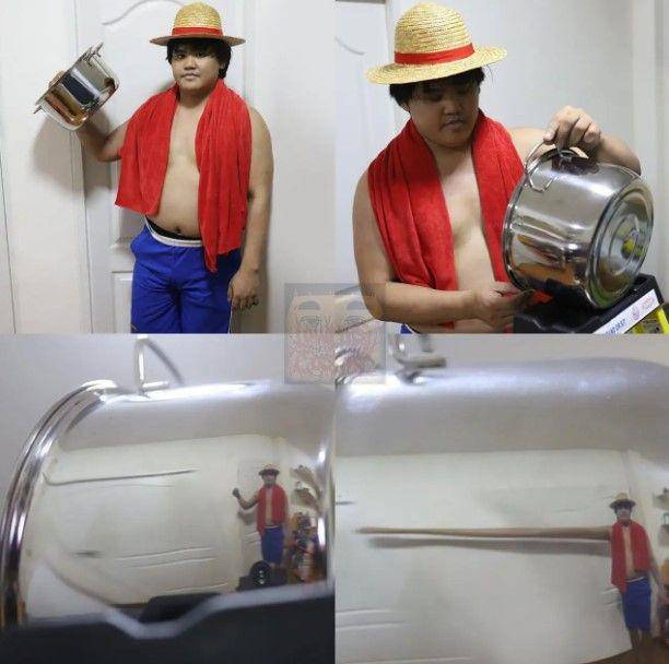 potret orang pakai kostum Luffy One Piece (instagram.com/lowcostcosplayth)