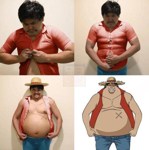 potret orang pakai kostum Luffy One Piece (instagram.com/lowcostcosplayth)