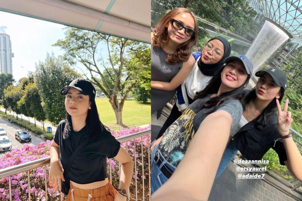 10 Potret Ersya Aurelia Liburan di Singapura Bareng Sahabat