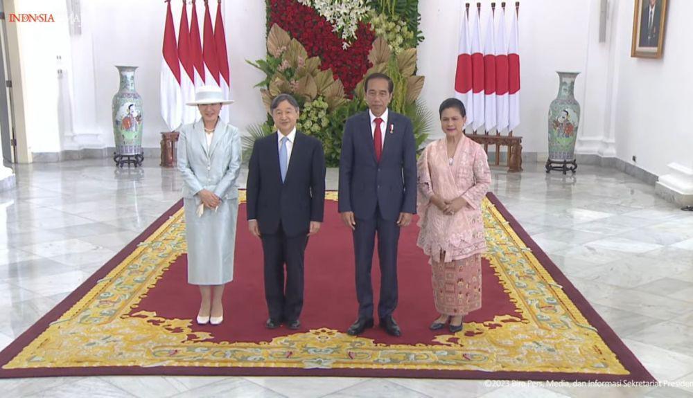 Jokowi Sambut Kaisar Jepang Naruhito di Istana Bogor