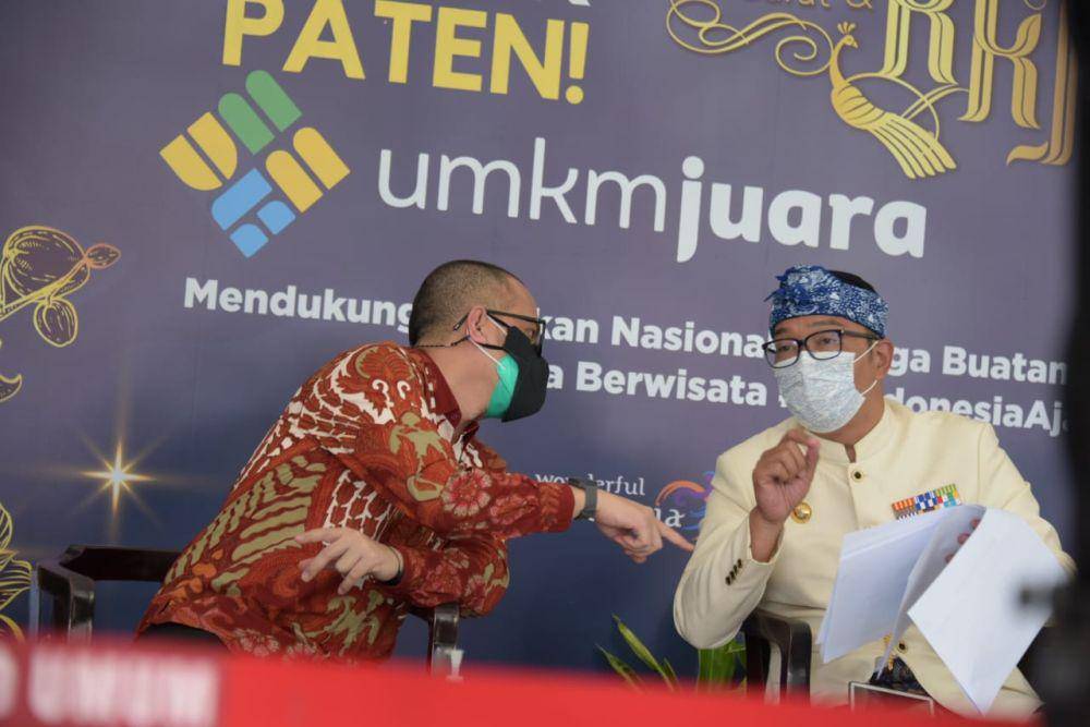 Kang Emil menjadi pembicara untuk mendukung Gerakan Nasional Bangga Buatan Indonesia UMKM (Gedung Pakuan, 1 April 2021) (Dok. Bappeda Jabar)