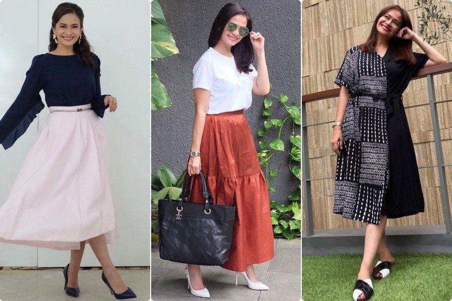 9 Inspirasi Office Look ala Ersa Mayori, Feminin Pakai Skirt