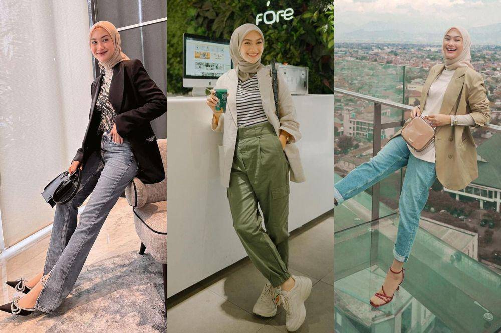 ide smart casual outfit ala Indah Nada Puspita (instagram.com/indahnadapuspita)