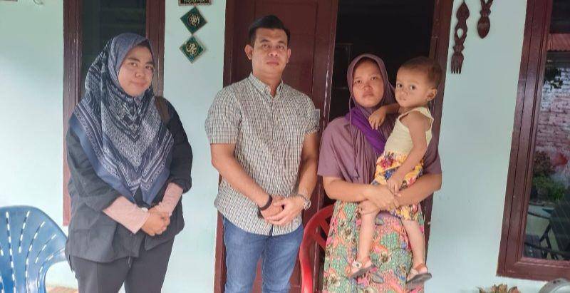 Tim Dinkes Sumut dan Forwakes Medan saat mendatangi Ismail (Dok. Istimewa)