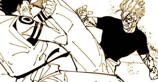 Penyembuhan Gojo terhenti saat melawan Sukuna ( Dok. Mangaplus / Jujutsu Kaisen )