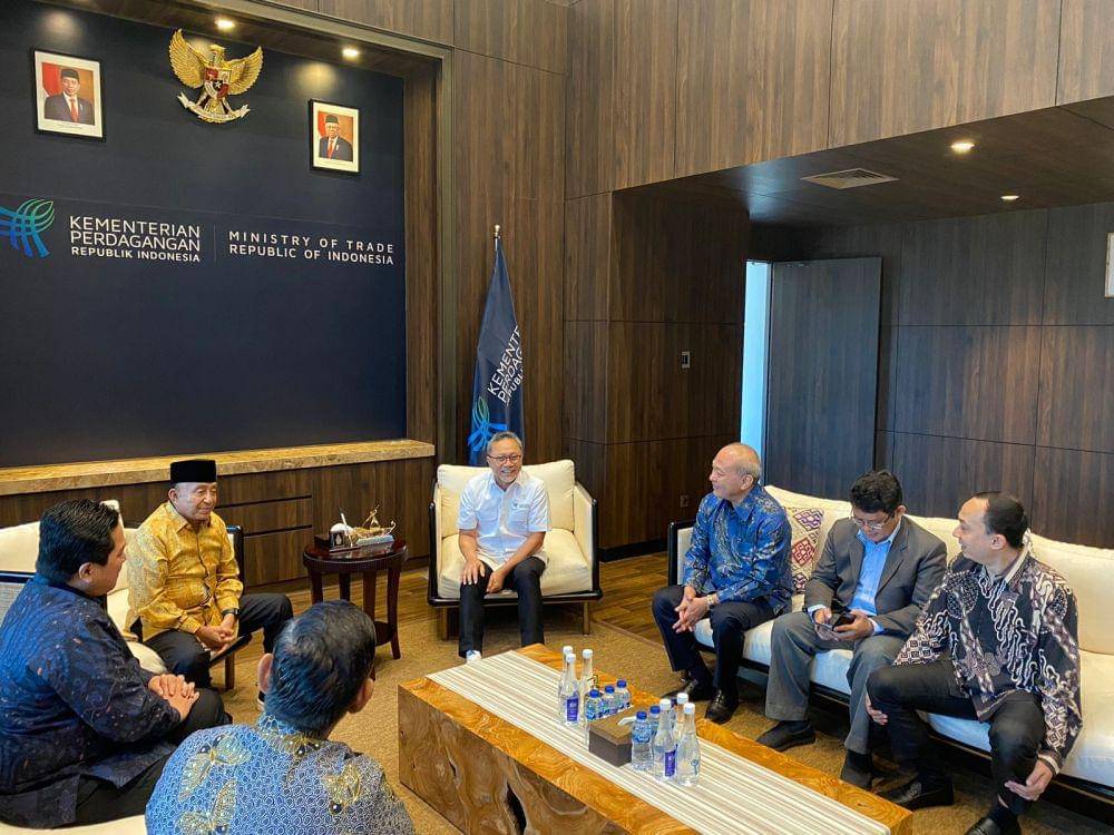 Ketua Umum AEKI Irfan Anwar bertemu Menteri Perdagangan Zulkifli Hasan dan Menteri BUMN Erick Thohir. (Dok. IDN Times)