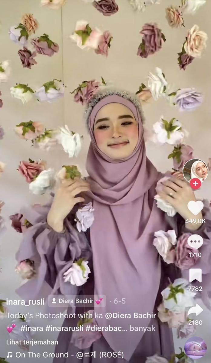 pemotretan Inara Rusli (tiktok.com/inaidola19)