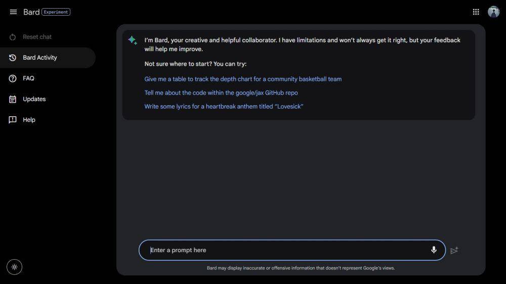Mode Gelap di Bard AI (dok. Google)