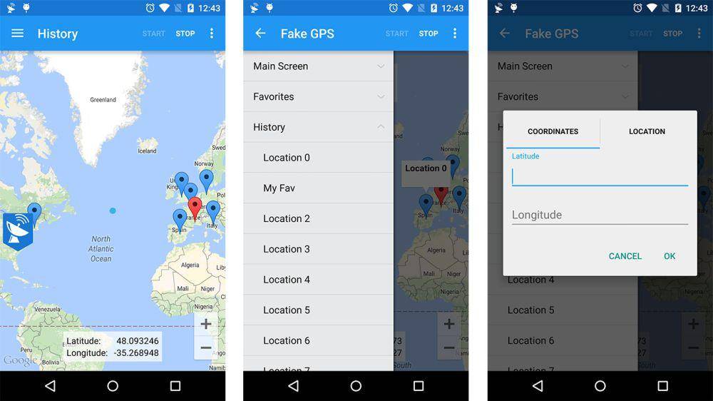 Fake GPS (dok. ByteRev)