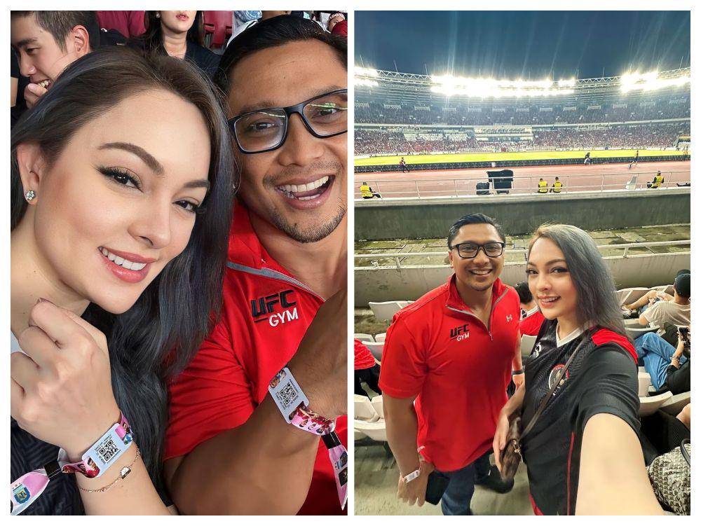 momen dr. Reisa Broto Asmoro nonton bola di stadion (instagram.com/reisabrotoasmoro)