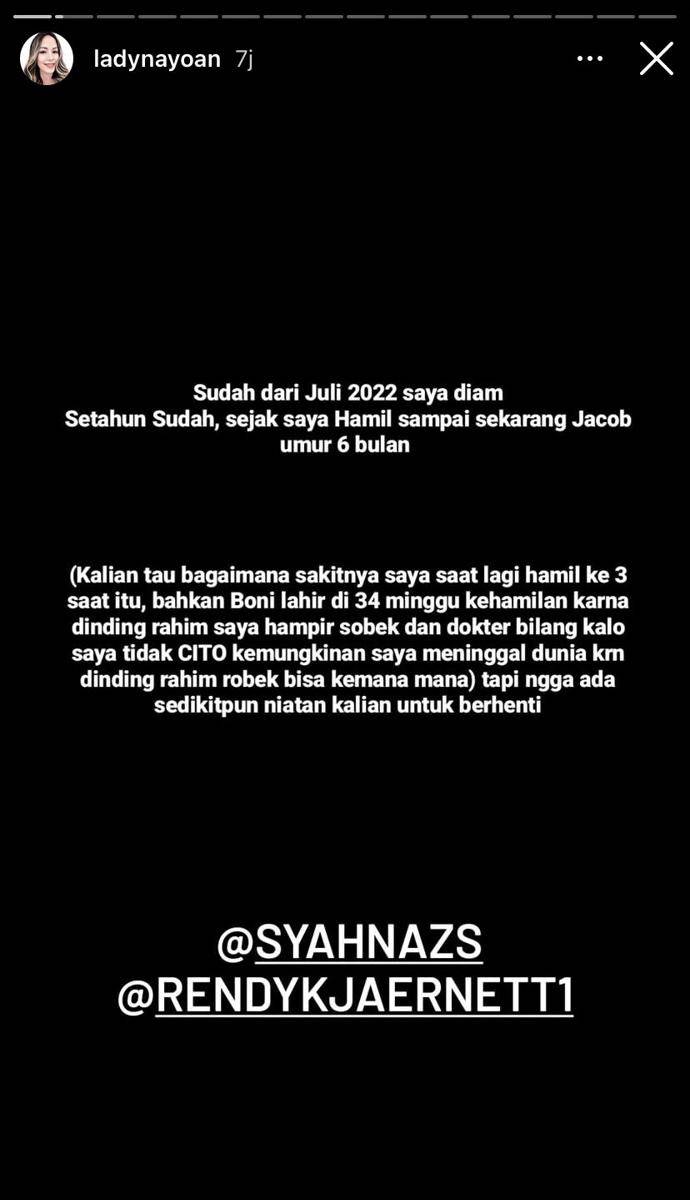 postingan Lady Nayoan (Instagram.com/ladynayoan)