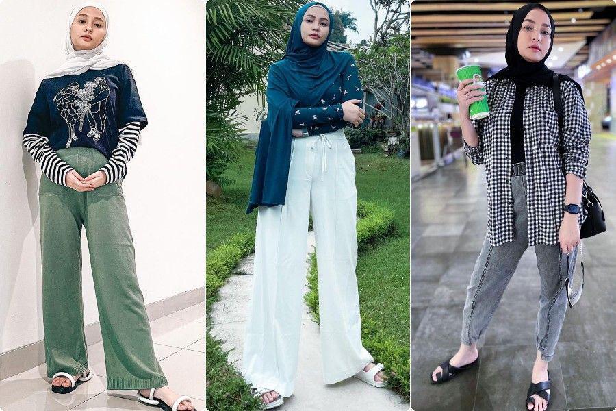 9 OOTD Hijab ala Indah Ningtyas, Istri Komika Rigen yang Gagah Gayanya