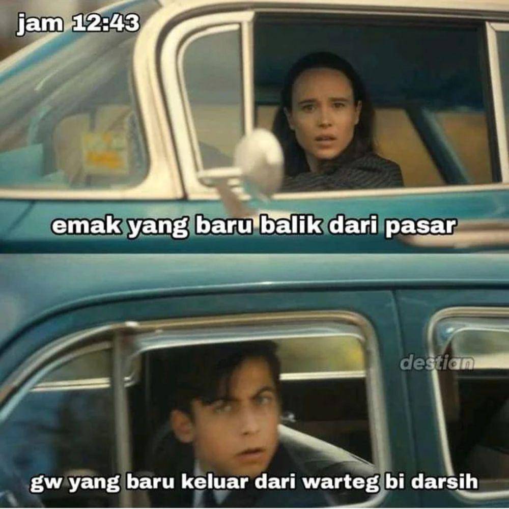 meme berpapasan (instagram.com/pos.total)