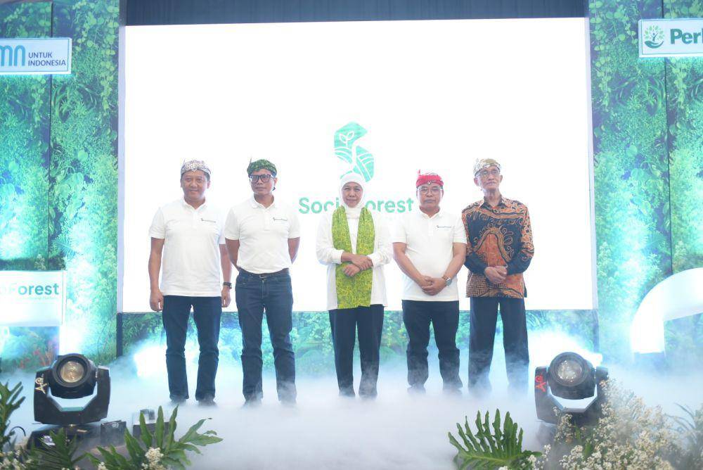 Peluncuran aplikasi aplikasi social partnership SocioForest Perhutani. (dok. Perhutani)