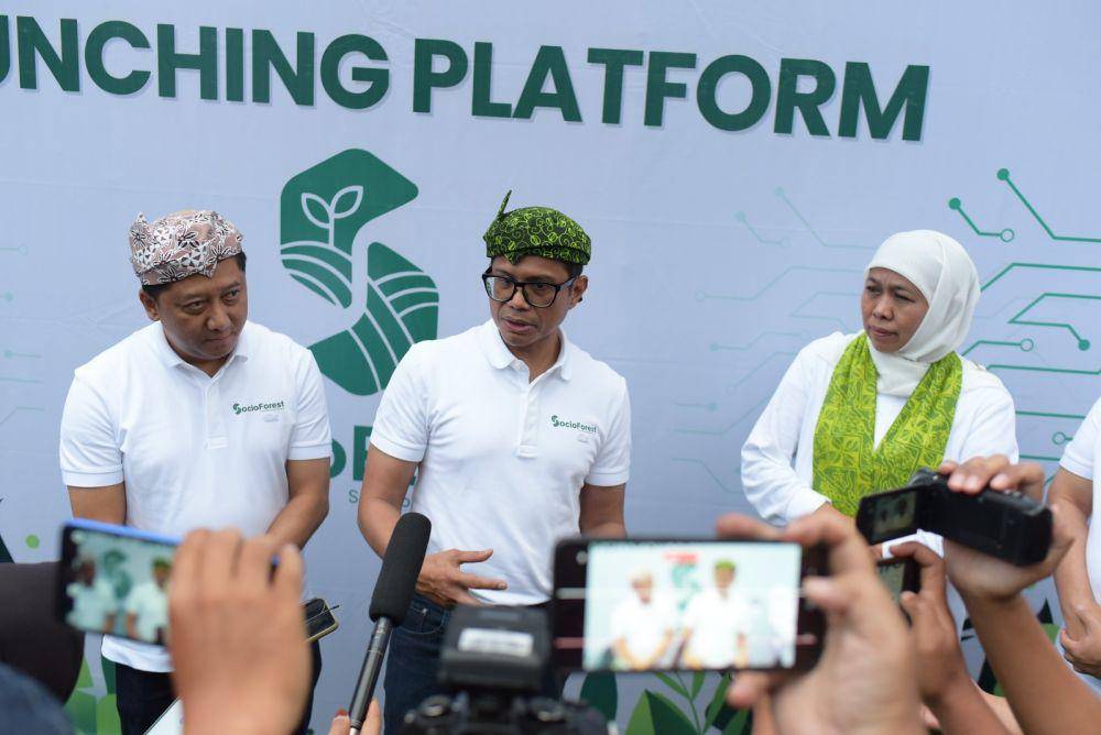 Peluncuran aplikasi social partnership SocioForest Perhutani. (dok. Perhutani)