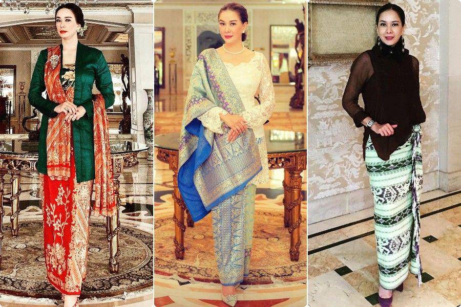 OOTD kain tradisional ala Donna Abdul Latief (instagram.com/donna.abdullatief)