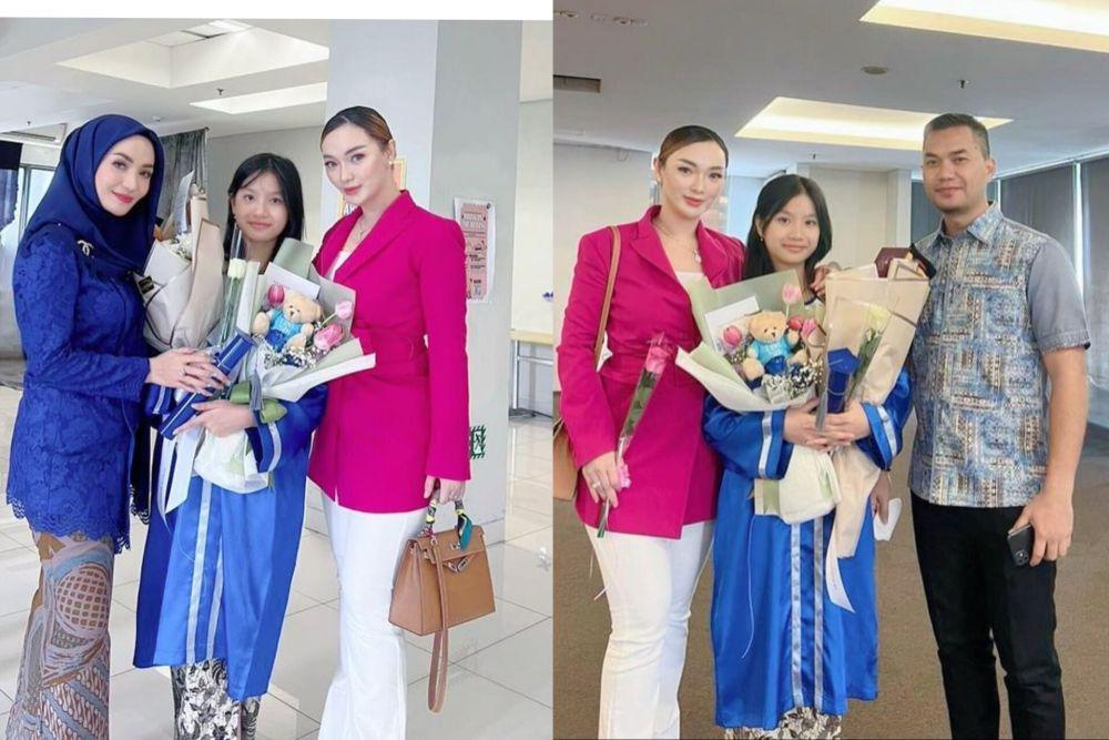 7 Momen Zaskia Gotix Hadiri Kelulusan Putri Sambung Bareng Imel