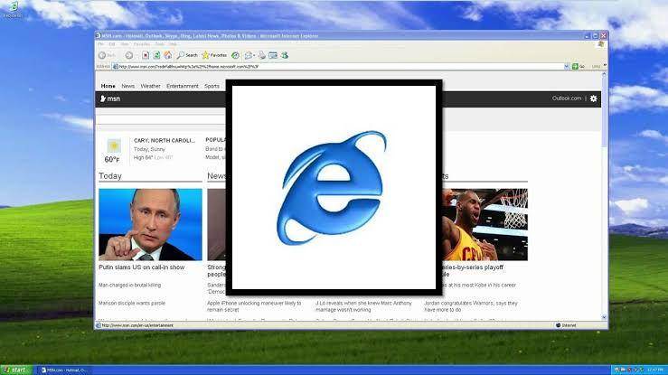 tampilan Internet Explorer 6 di Windows XP (youtube.com/Bingocat)