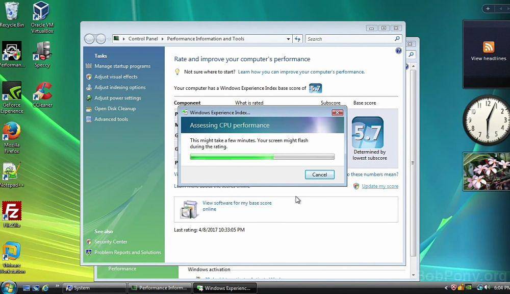 tampilan Windows Vista (youtube.com/BobPony)