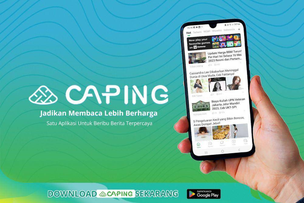 Tampilan aplikasi Caping. (Foto: Caping)