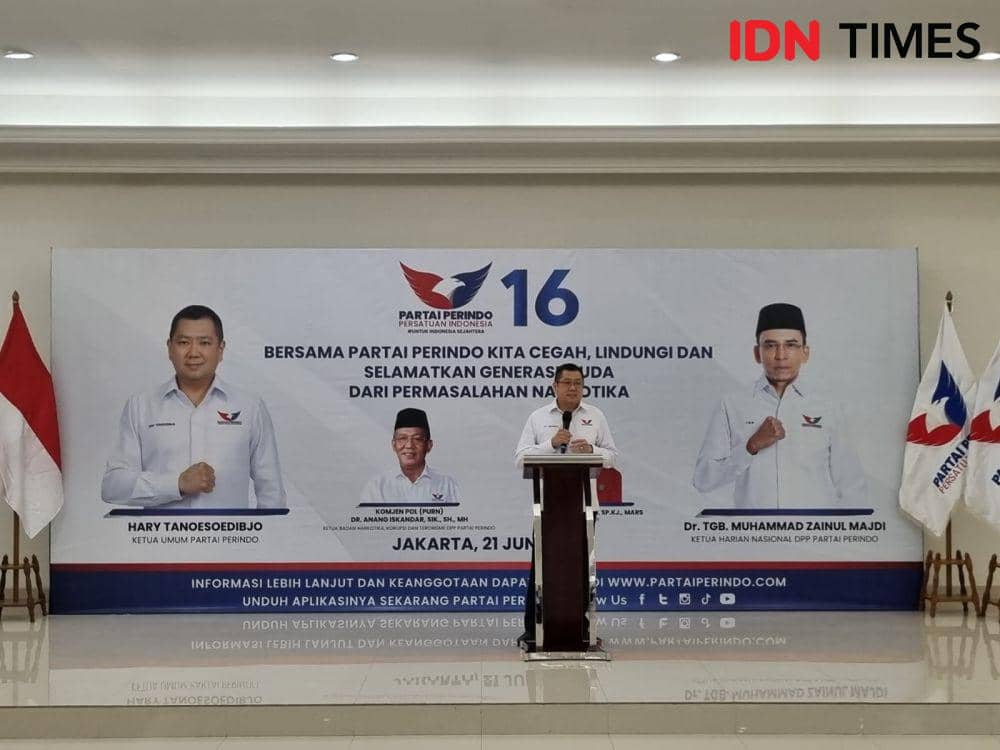 Ketua Umum DPP Perindo, Hary Tanoesoedibjo (IDN Times/Ilman Nafi'an)