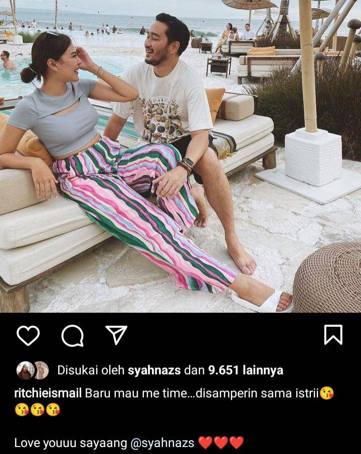 Jeje bucin ke syahnaz (Instagram.com/ritchieismail)
