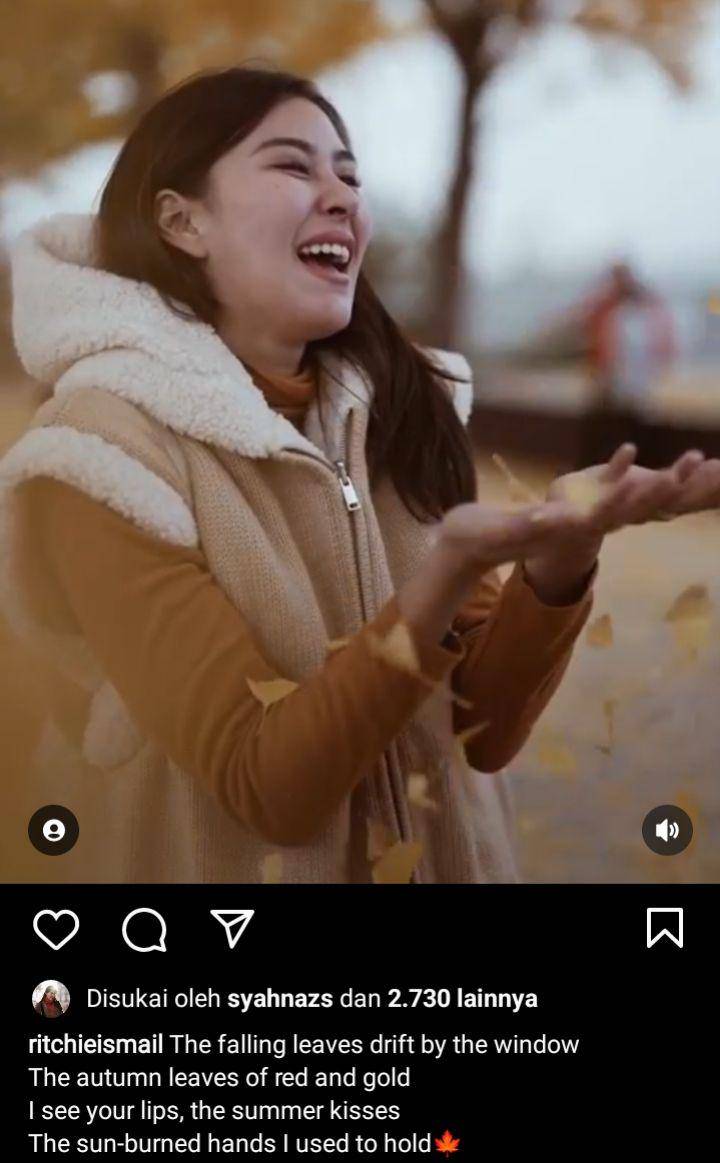 Jeje bucin ke syahnaz (Instagram.com/ritchieismail)