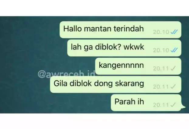 chat kocak isengin mantan (twitter.com/kegblgnunfaedh)