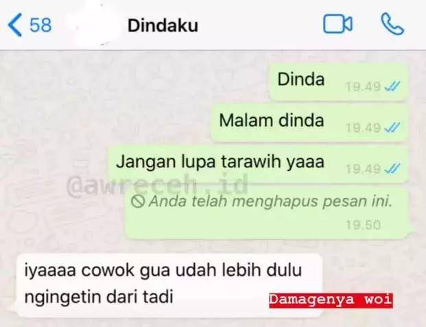 chat kocak isengin mantan (facebook.com/carapedia)