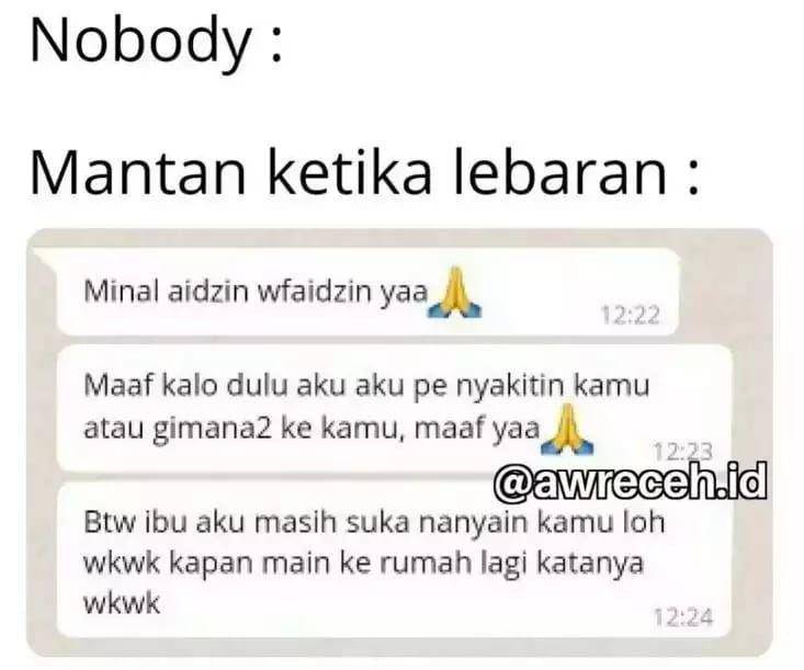 chat kocak isengin mantan (twitter.com/fbreceh)