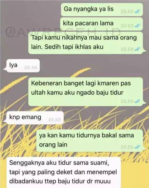 chat kocak isengin mantan (twitter.com/fbreceh)