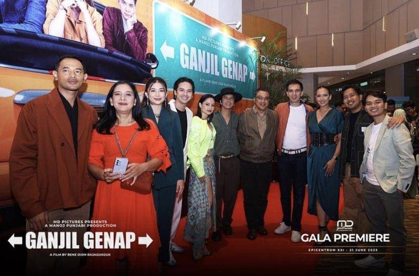 potret Bene Dion di acara screening dan konferensi pers film Ganjil Genap (Instagram.com/bene_dion)