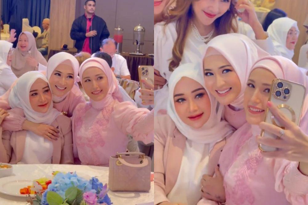 7 Potret Kompak Okie Agustina dan Adelia di Perayaan Ultah Shakiena!